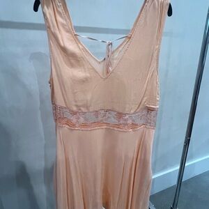 Free People Apricot Lace Mini Dress
